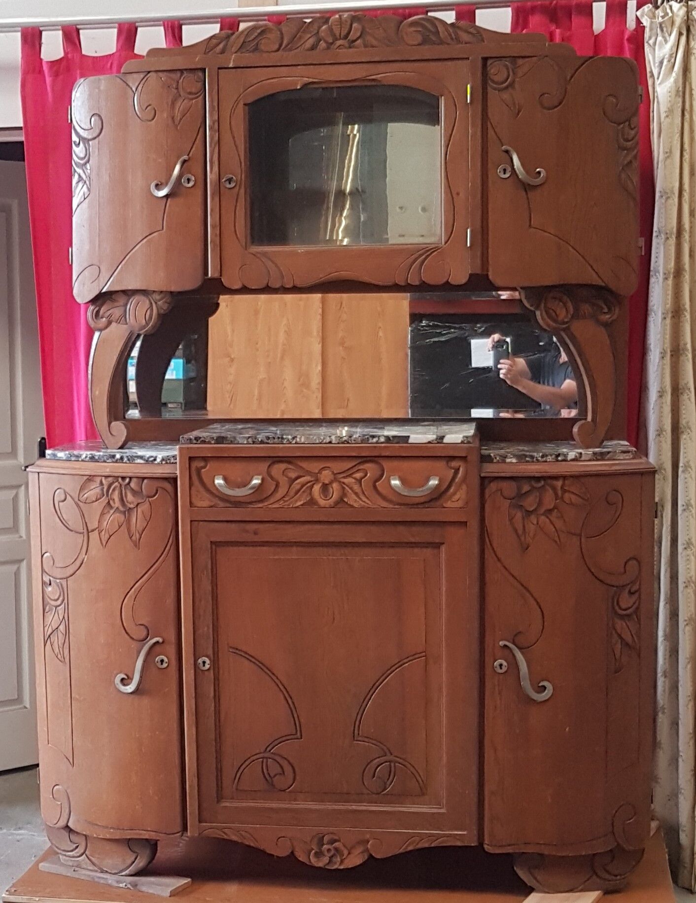 Vaisselier, buffet 2 body 40s