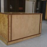 Roche Bobois low sideboard with 2 doors in maple burl Jean-Claude MAHEY 1970's