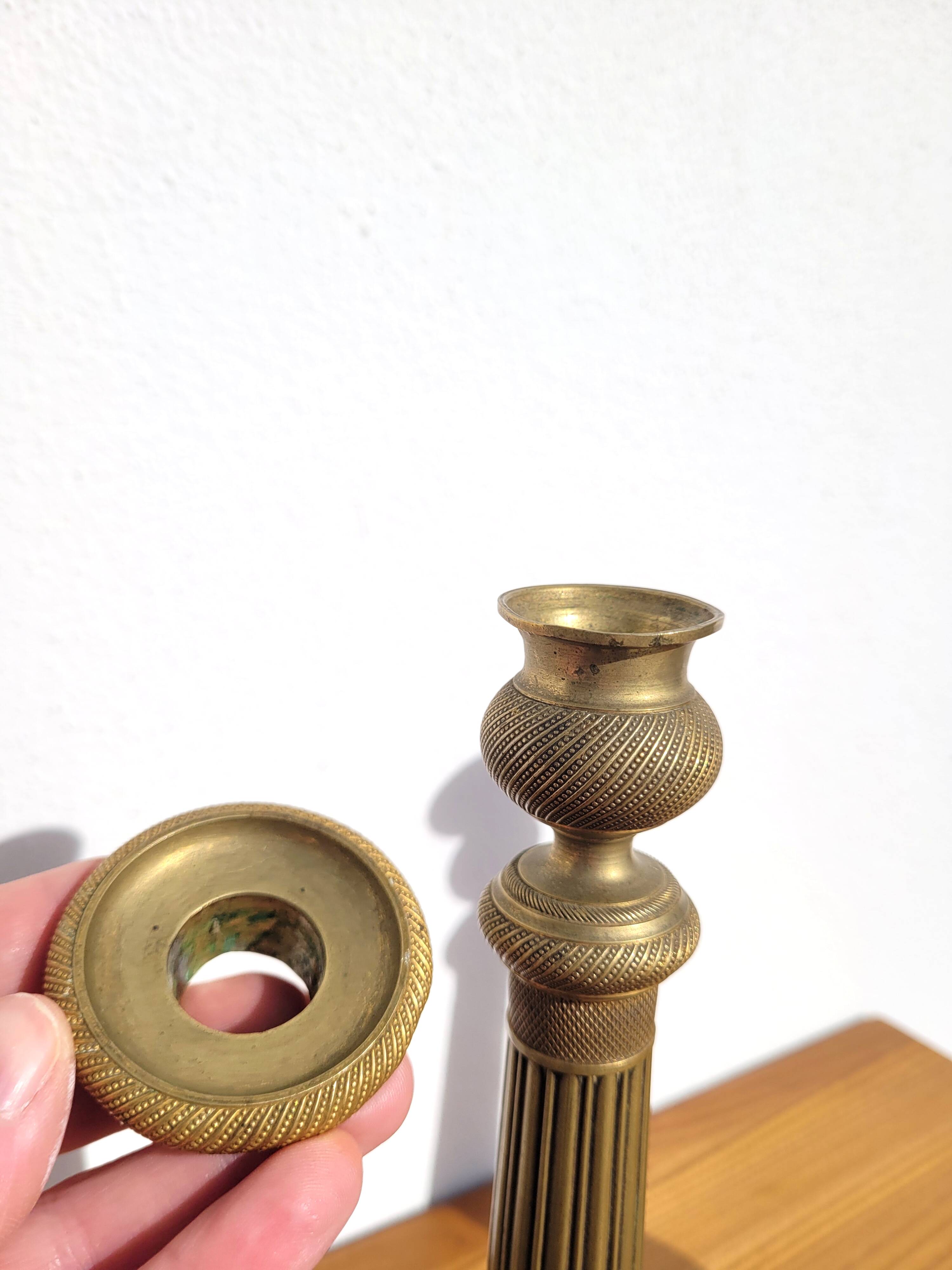 Pair of 19th century Neoclassical candlesticks