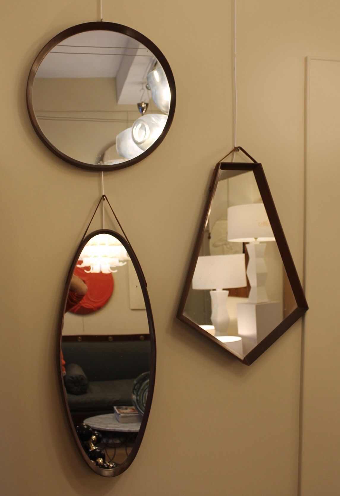Trio de miroirs, italien, 1960