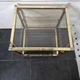 Brass and smoked glass side table from the 70s