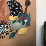 Painting A4 Ceramics and fruits
