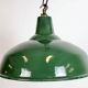 Industrial British Green Enamel Factory Pendant Lamp, 1960s