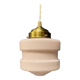 Pink glass art deco pendant lamp