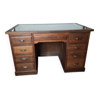 Solid oak minister's desk