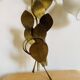 Floral wall light with 2 bulbs in brass and opaline, – 1950s/60s