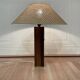 LARGE ROSEWOOD LAMP SCANDINAVIAN DESIGN 1960.