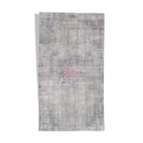 Abstract color handmade wool tapis, 214x117cm