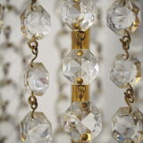 Balloon chandelier with glasses and bronze pampilles