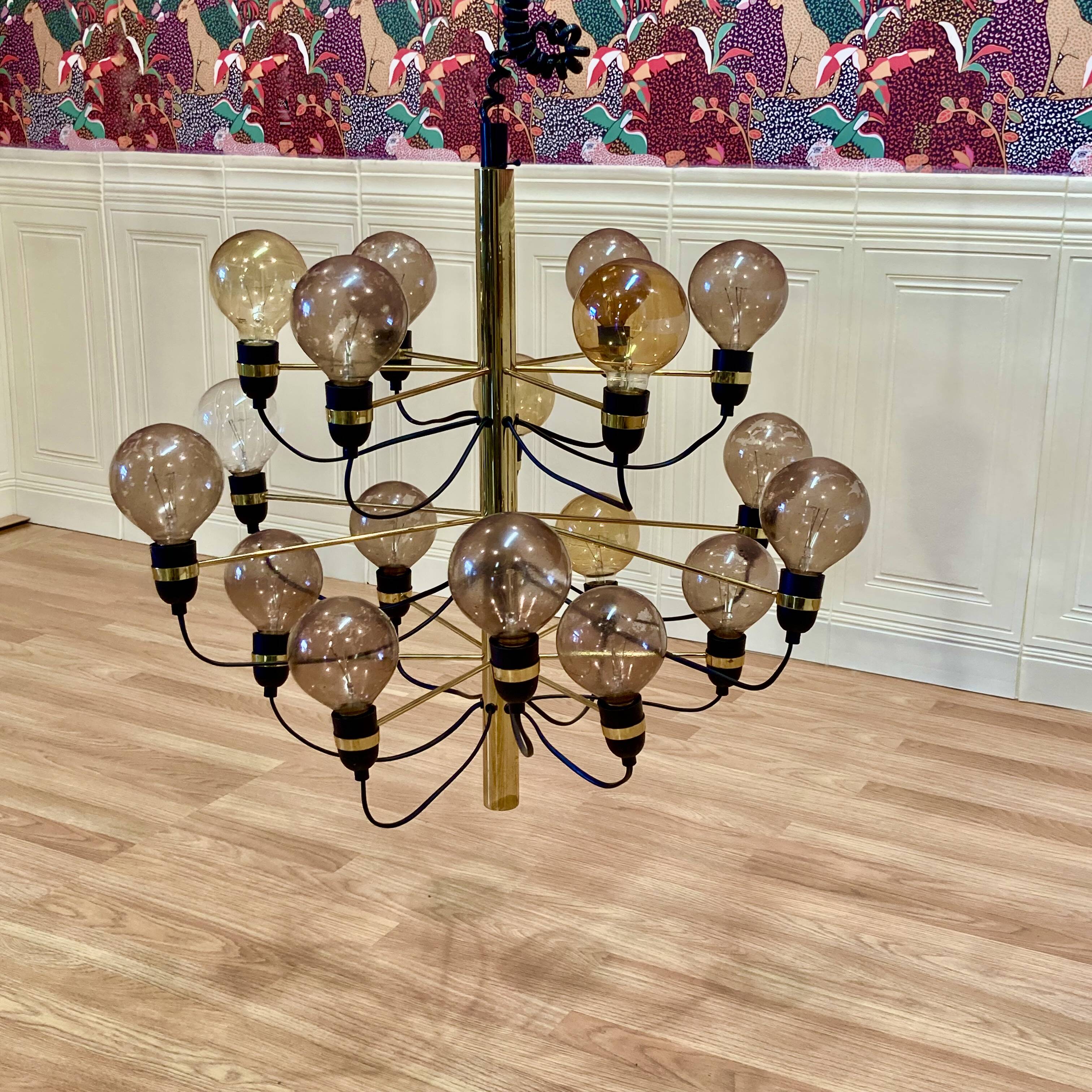 Grande suspension design métal d'époque