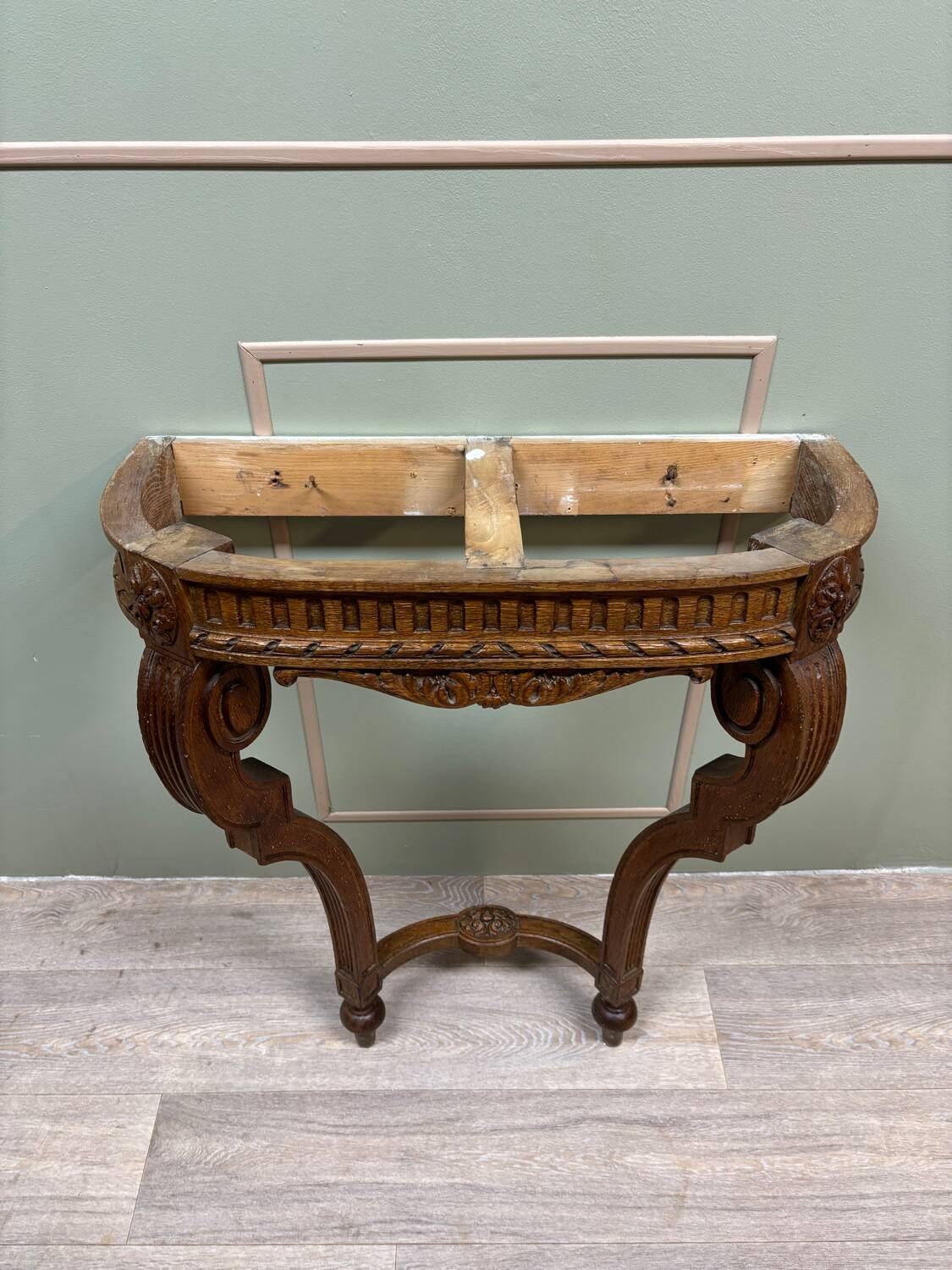 Louis xvi style oak wall console xix eme century