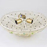 Barovier & Toso Grande Plafonnier Fleur en Verre de Murano Millefiori, Italie, Années 1960