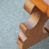 Grande table bois avec pieds sculptés, table artisanale, table bois massif, table de salon, table