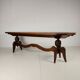 1920s Belgian Art Deco oak parquetry dining table