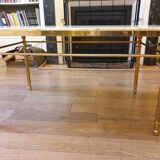 Table basse en marbre et laiton style Louis XV