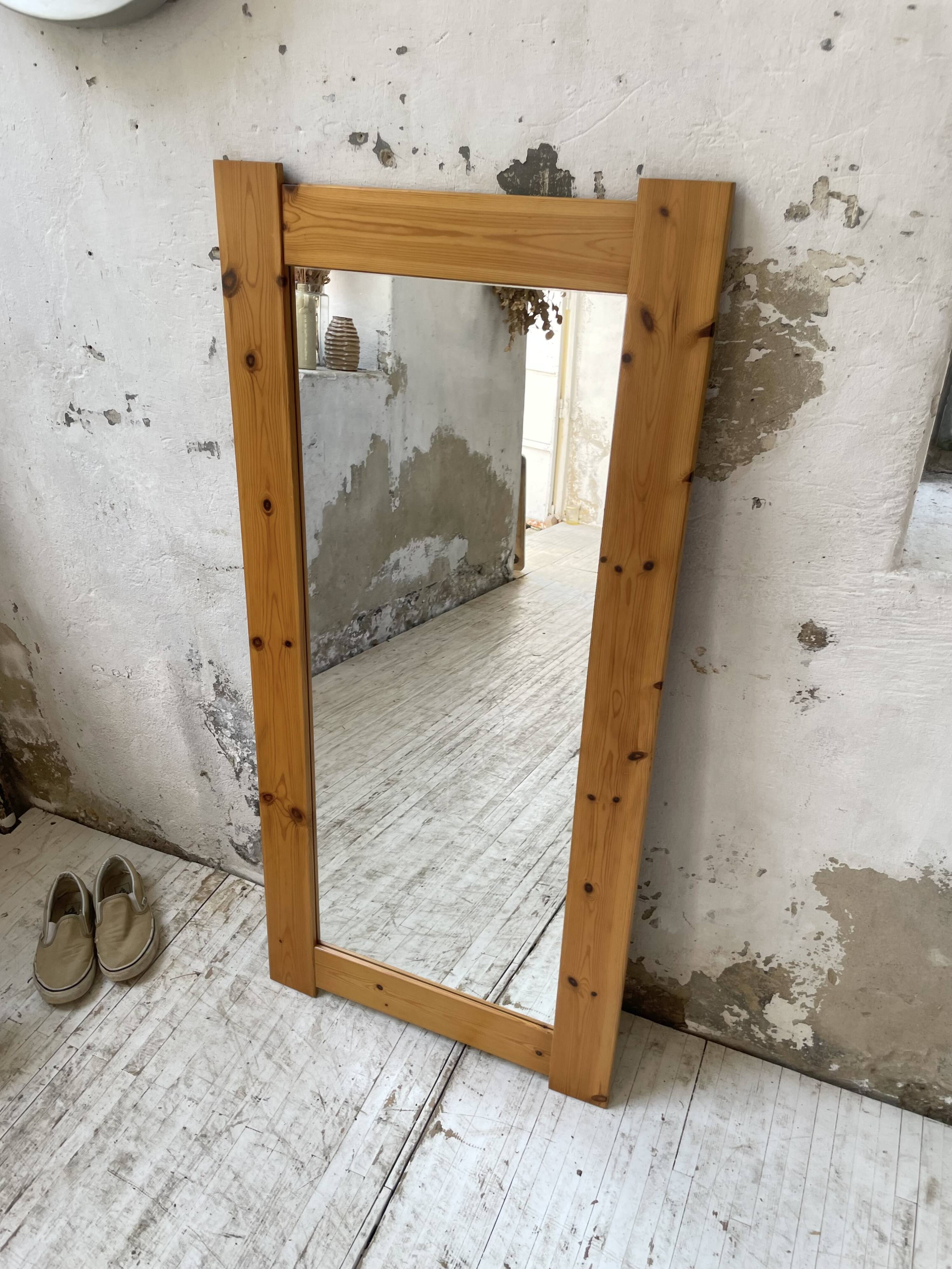 80s pine mirror