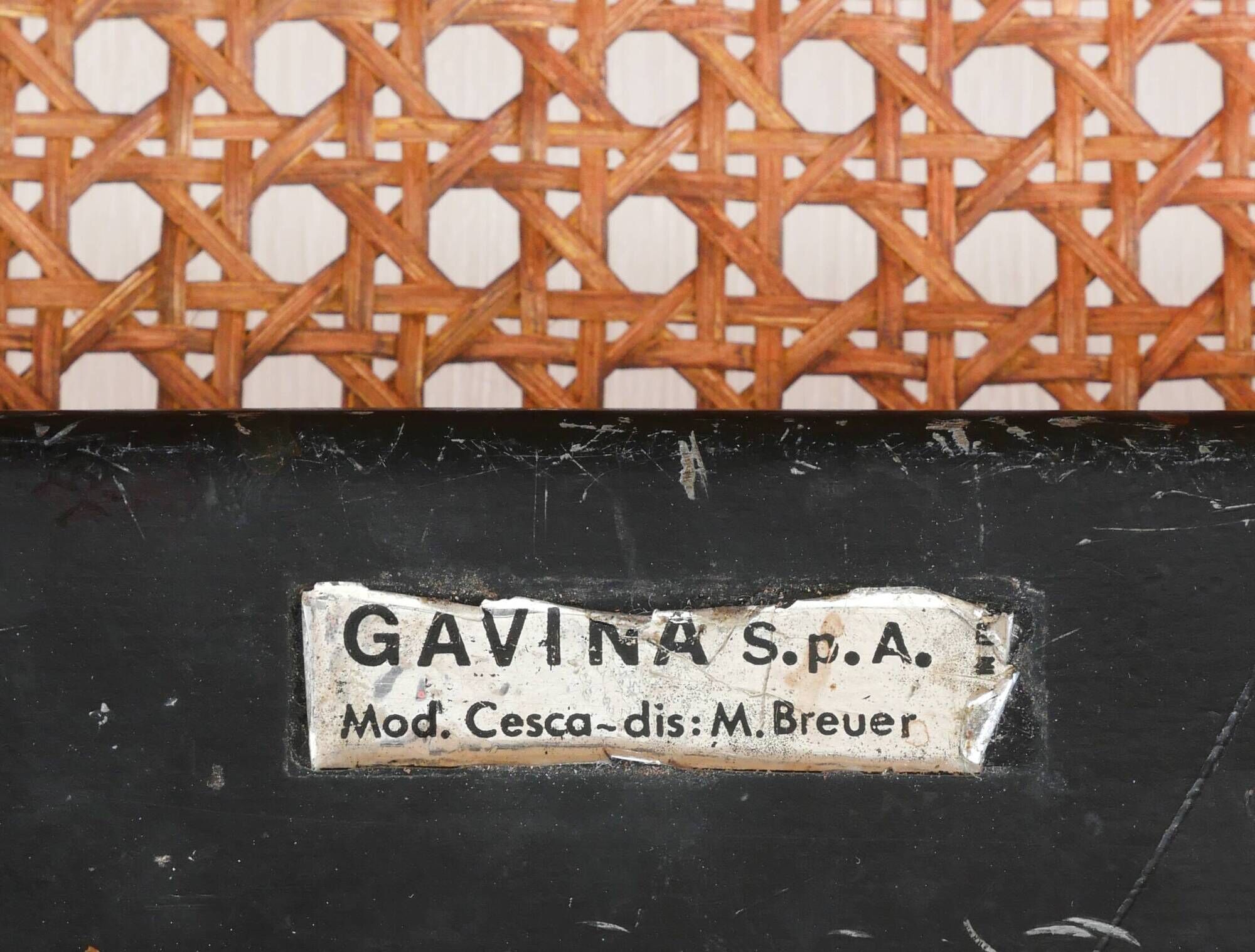 Cesca B32 BREUER GAVINA chair - Canework of the seat redone