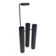 Designer umbrella stand in black lacquered metal