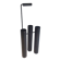 Designer umbrella stand in black lacquered metal
