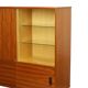 Large teak veneer display cabinet, 1960s design, 110 cm.