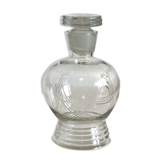 Carafe glass art deco décor crafted