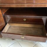 Secretary in mahogany and mahogany veneer Louis XVI era