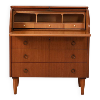 Scandinavian secrétaire with decorated turned legs