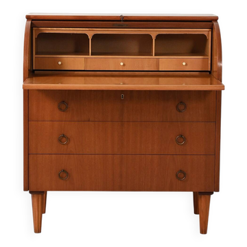 Scandinavian secrétaire with decorated turned legs