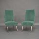 Set of Italian velvet side chairs by Gigi Radice for Minotti, 1950s