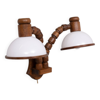 Steinhauer set Oak wood Wall lamps 1970s