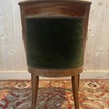 Restoration / Empire office chair in mahogany and green velvet