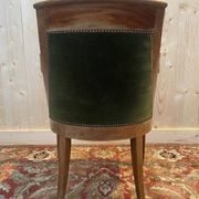 Restoration / Empire office chair in mahogany and green velvet