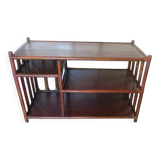 Retro-Side table-vinyl furniture-wood, rattan and bamboo-80s