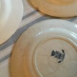 3 plates of Gien earthenware