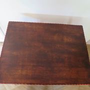 Wooden, bamboo and rattan game table, 1960s