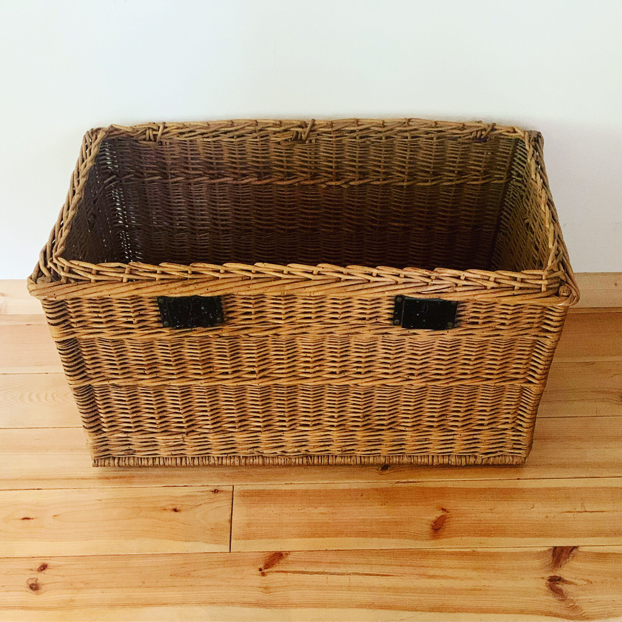 Vintage wicker trunk