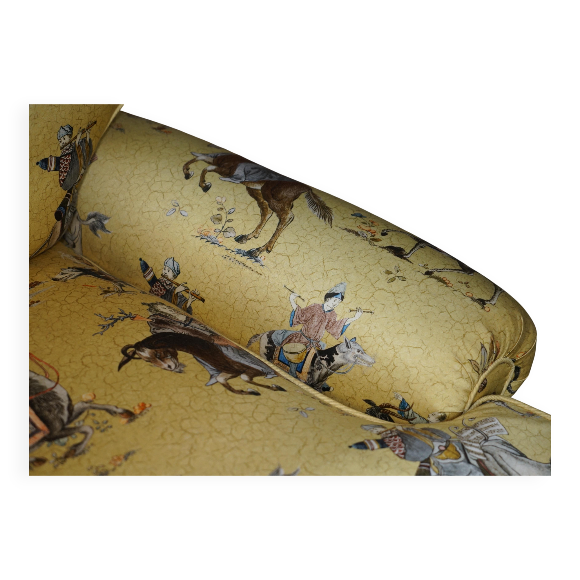 Canapé Peter Dudgeon Fitzwilliam Chinoiserie style upholstery