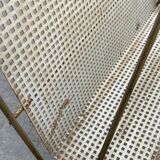 Vintage magazine rack 60s brass design