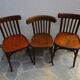 lot de 3 chaises bistrot anciennes