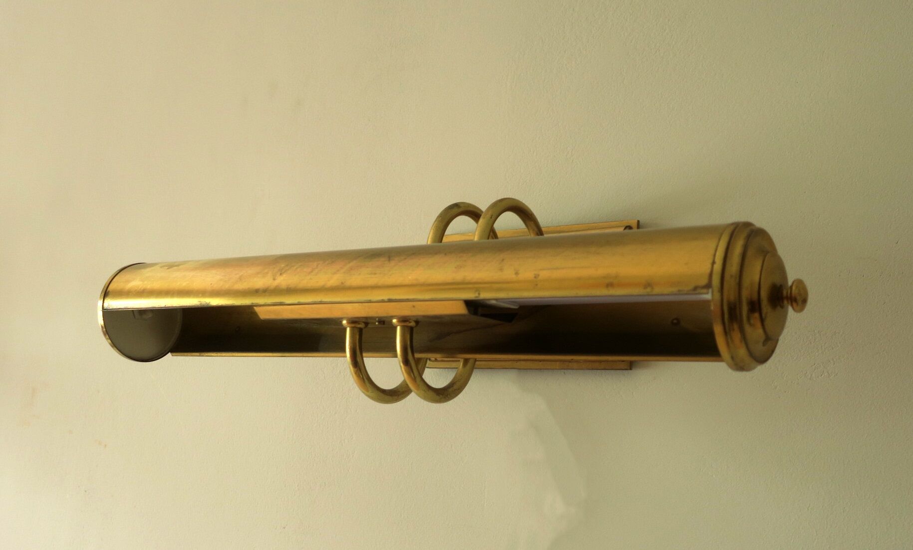 Pair of brass adjustable wall reading lights 1960s