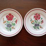 Ironware dessert plates St Amand "Capucines" and Moulin des Loups "Prisca"
