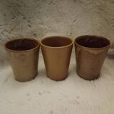 Tasses à café en grès irisées vintage