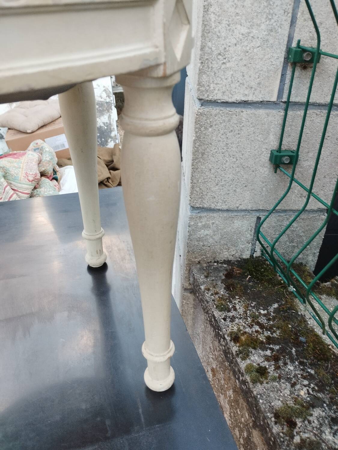 Antique Louis XVI style pouf stool