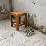 Solid elm stool Maison Regain