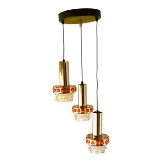 Suspension space age 3 lights Raak Amsterdam 70s