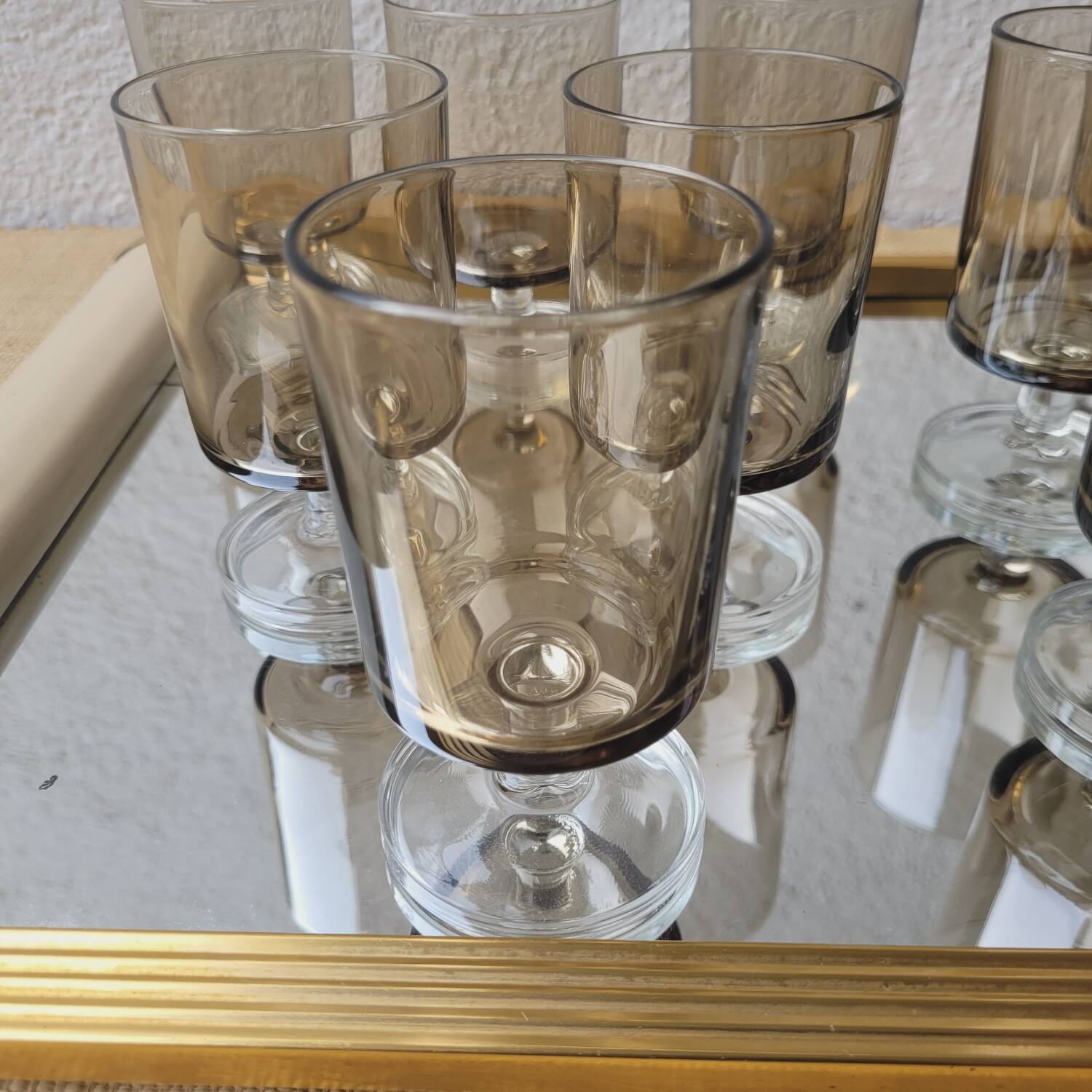 70's stemmed glasses