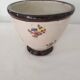 Large ceramic flowerpot with painted flower decoration Signed Massier Vallauris