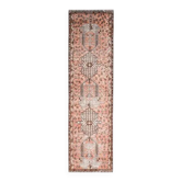 1970s Vintage Turkish Oushak Handmade Wool Cotton Orange Runner Rug 84x305