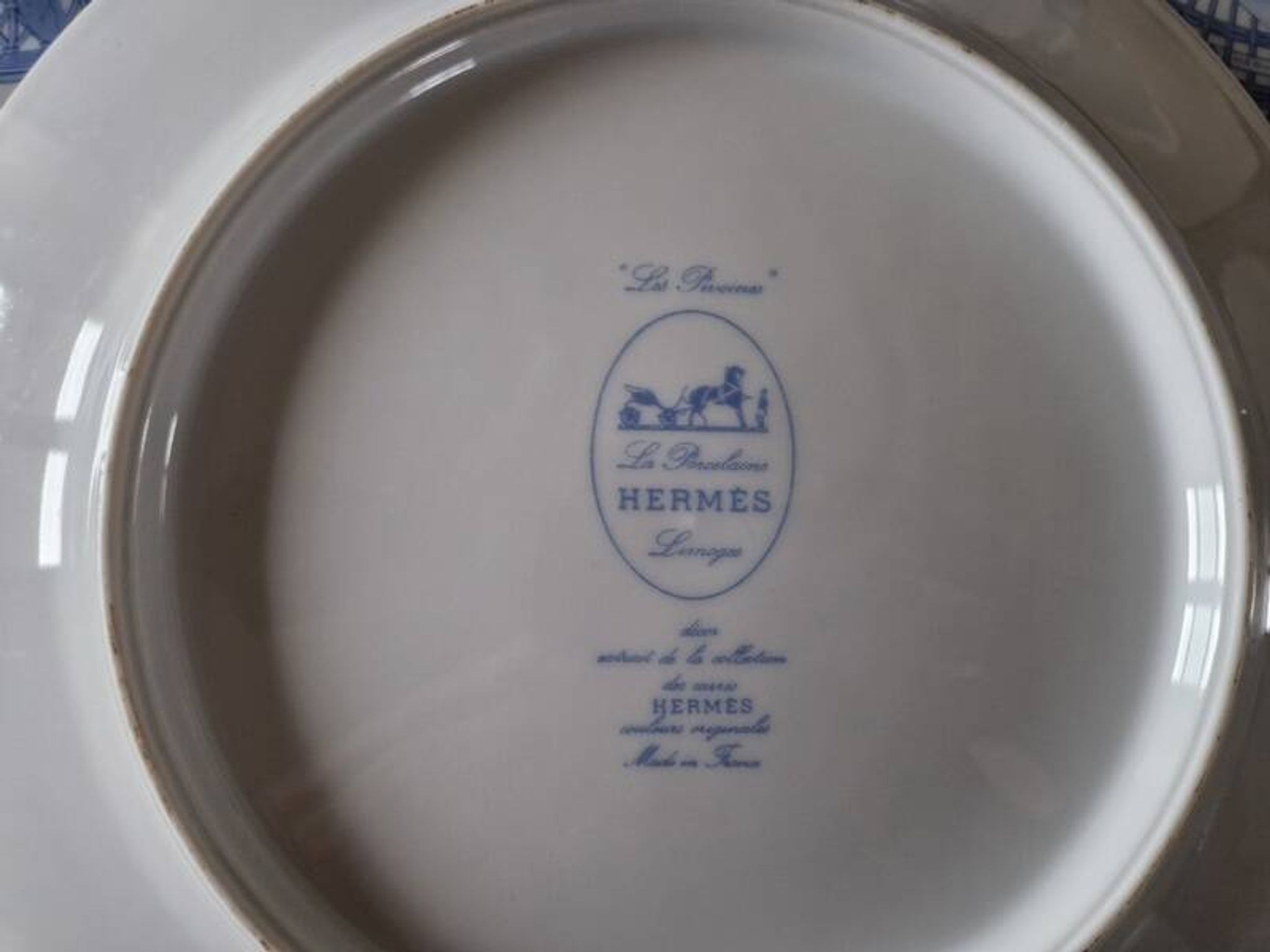 Limoges porcelain for Hermès, Paris - Set of 4 flat plates - Les Pivoines