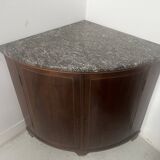 Half-moon corner cabinet in Louis XVI style, 19th century